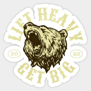 Lift Heavy Get Big Bear Sticker